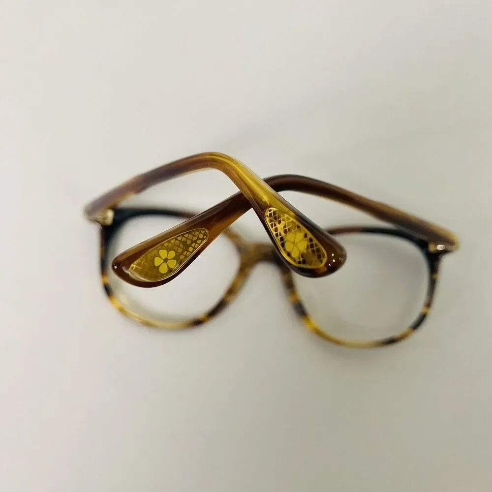 Paul & Joe Seaport Eyeglasses Frames 50-18-135 Brown Tortoise Floral tip w/ case